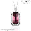 Bijoux couleur argent avec 32606-xuping Cristaux de Swarovski, pendentif améthyste